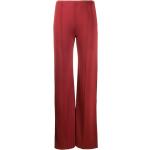 Pantalones acampanados rojos de viscosa rebajados Valentino Garavani talla XS para mujer 