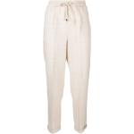 Pantalones beige de poliamida de lino rebajados ancho W44 con rayas KITON talla 3XL para mujer 