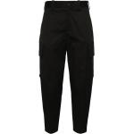 Pantalones ajustados negros de algodón ancho W46 Neil Barrett para hombre 