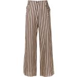 Pantalones multicolor de viscosa de lino con rayas Amir Slama para mujer 