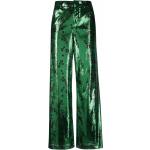 Pantalones estampados verdes de poliester rebajados floreados Philosophy di Lorenzo Serafini con lentejuelas con motivo de flores talla L para mujer 