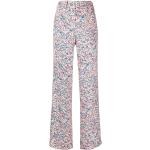 Pantalones estampados multicolor de viscosa rebajados informales floreados con motivo de flores talla M para mujer 