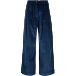 Pantalones azul marino de algodón de pana rebajados talla L para mujer 