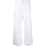 Pantalones acampanados blancos de algodón rebajados ancho W27 largo L30 con logo FAY para mujer 