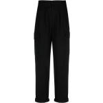 Pantalones cargo orgánicos negros de algodón rebajados ancho W28 largo L30 con logo Carhartt Work In Progress de materiales sostenibles para mujer 