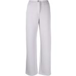 Pantalones morados de viscosa de cintura alta informales con logo Armani Emporio Armani para mujer 