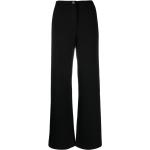 Pantalones negros de viscosa de cintura alta informales con logo Armani Emporio Armani talla M para mujer 