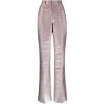 Pantalones acampanados rosas de poliester rebajados Dsquared2 con purpurina talla L para mujer 