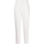 Pantalones ajustados blancos de poliester ancho W36 Elie Saab con lentejuelas talla L para mujer 