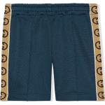 Pantalones azules de poliester de deporte infantiles con logo Gucci 