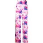 Pantalones estampados rosas de poliester rebajados floreados MSGM con motivo de flores talla XXL para mujer 