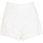 Shorts blancos de algodón rebajados con bordado para mujer 