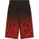 Bermudas rojas de algodón rebajadas leopardo Dolce & Gabbana talla XL para hombre 