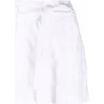 Shorts blancos de lino Ralph Lauren Lauren con lazo para mujer 