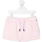 Pantalones cortos rosas de poliester de deporte infantiles rebajados con logo Tommy Hilfiger Sport 