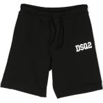 Pantalones cortos negros de algodón de deporte infantiles rebajados informales con logo Dsquared2 4 años para niño 