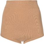 Shorts marrones de lana con logo Talla Única de materiales sostenibles para mujer 
