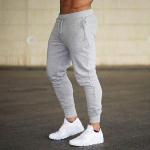 Pantalones grises de algodón de fitness de otoño tallas grandes informales talla 3XL para hombre 