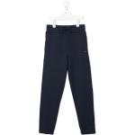 Pantalones casual infantiles azules de algodón rebajados informales con logo Tommy Hilfiger Sport 