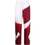Pantalones estampados rojos de poliester con logo Reebok talla XL de materiales sostenibles para mujer 