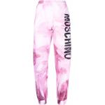 Pantalones estampados rosas de algodón rebajados con logo MOSCHINO talla M para mujer 