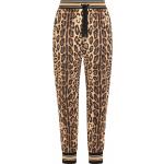 Pantalones estampados marrones de poliester ancho W44 con logo Dolce & Gabbana talla XXL para mujer 