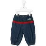 Pantalones azules de poliester de deporte infantiles con logo Gucci 
