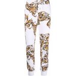Pantalones estampados blancos de algodón rebajados ancho W36 VERSACE Jeans Couture talla M para mujer 