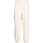 Pantalones ajustados blancos de poliester rebajados ancho W44 con logo talla 3XL para mujer 
