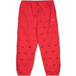 Pantalones ajustados rojos de poliester con logo Nike Swoosh talla L para mujer 