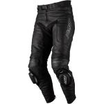 Pantalones negros de cuero de motociclismo perforados RST talla S para mujer 