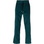 Pantalones verdes de viscosa de pana rebajados informales a cuadros para hombre 
