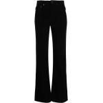 Pantalones negros de algodón de pana ancho W26 largo L28 informales Saint Laurent Paris con tachuelas para mujer 