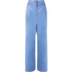 Pantalones azules de poliester de cuero rebajados informales con logo talla L para mujer 