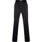 Pantalones negros de seda con pijama con logo Tom Ford para hombre 