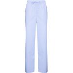 Pantalones orgánicos azules de algodón con pijama con lazo de materiales sostenibles para mujer 