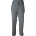 Pantalones clásicos grises de seda ancho W40 Thom Browne talla XXL para mujer 