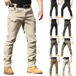 Jeans desgastados marrones de poliester de otoño militares de camuflaje talla XL para hombre 
