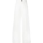 Pantalones blancos de algodón de lino ancho W42 talla XXL para mujer 