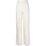 Pantalones blancos de poliamida de cintura alta con lentejuelas talla XS para mujer 