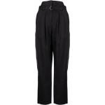 Pantalones negros de viscosa de lino rebajados IRO Paris talla M para mujer 