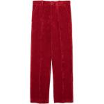Pantalones rojos de algodón de vestir infantiles con logo Gucci 