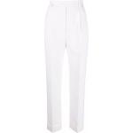 Pantalones clásicos blancos de seda ancho W38 Saint Laurent Paris talla L para mujer 