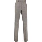 Pantalones grises de lino de lino ancho W48 con logo Gucci para hombre 