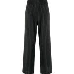 Pantalones clásicos grises con rayas Barrie para mujer 