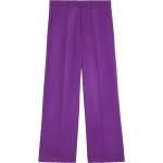 Pantalones clásicos morados de lana ancho W38 largo L36 Ami Paris talla XS para mujer 