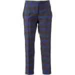 Pantalones clásicos azul marino de algodón rebajados con rayas Thom Browne talla L para mujer 