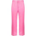 Pantalones rosas de poliester de lino rebajados ancho W38 MSGM talla XL para mujer 