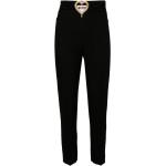 Pantalones negros de viscosa de cintura alta ancho W46 MOSCHINO con perlas talla 3XL para mujer 