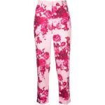 Pantalones clásicos rosas de algodón floreados P.A.R.O.S.H. con motivo de flores talla M para mujer 